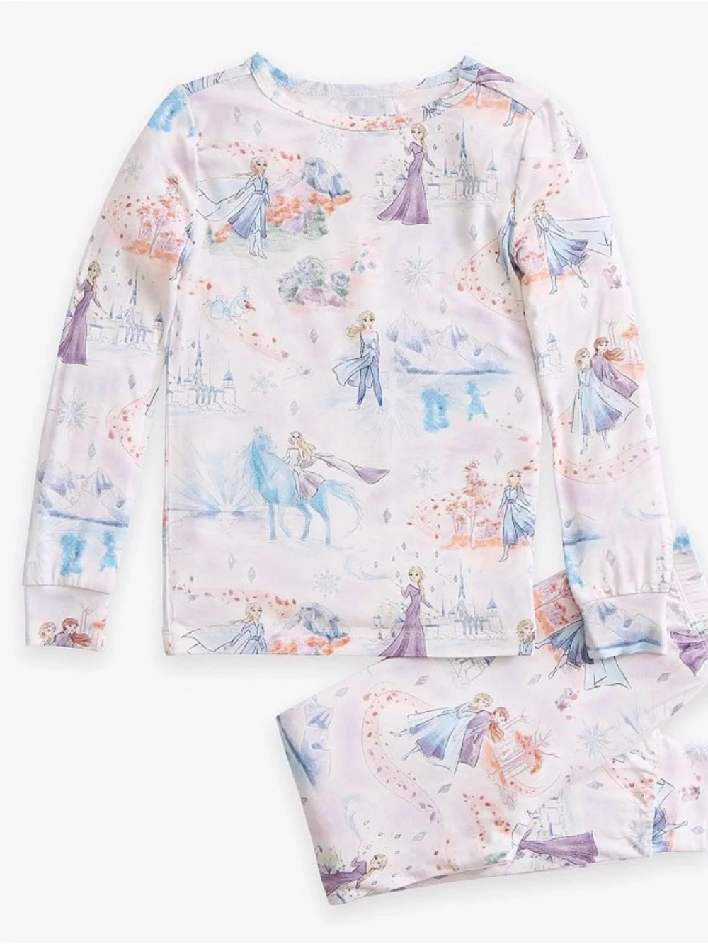 Pottery Barn Kids Lavender Princess Print Pajama Set